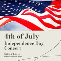 4th of July Instagram post template design