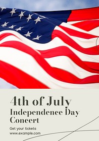 4th of July poster template and design