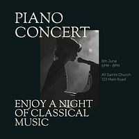 Piano concert Instagram post template