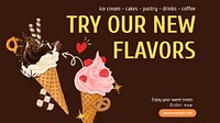 New flavors  blog banner template
