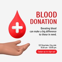 Blood donation Instagram post template design
