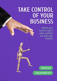 Business social platform poster template and design