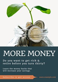 More money poster template