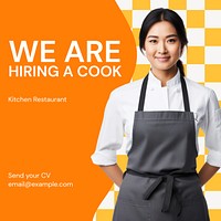 We are hiring cook Instagram post template