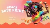 Peace Love Pride blog banner template