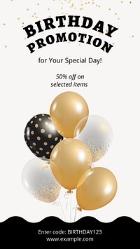 Birthday promotion Instagram story template