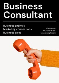 Business consultant  poster template and design