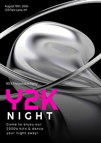 Y2K night poster template