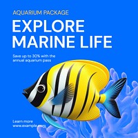 Explore marine life Instagram post template