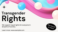 Transgender rights blog banner template