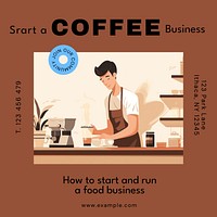 Coffee business Instagram post template