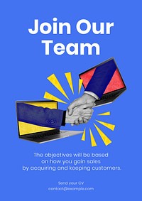 Join our team poster template & design