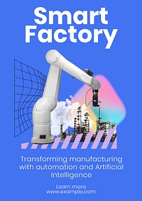 Smart factory ads poster template