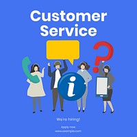 Customer service Instagram post template design