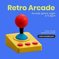 Retro arcade Instagram post template