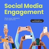 Social media engagement Instagram post template design