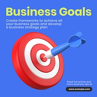 Business goals Instagram post template design
