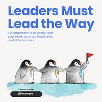 Leadership Instagram post template design