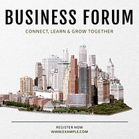 Business forum Instagram post template design