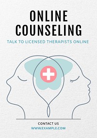 Online counseling poster template