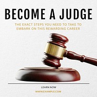 Become a judge Instagram post template