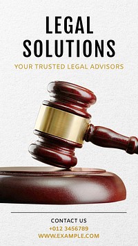 Legal solution Facebook story template