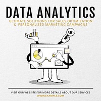 Data analytics Instagram post template design