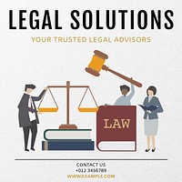 Legal solution Instagram post template design
