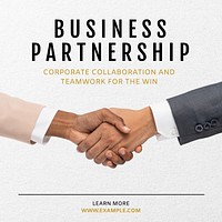 Business partnership Instagram post template