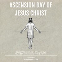 Ascension day Facebook post template