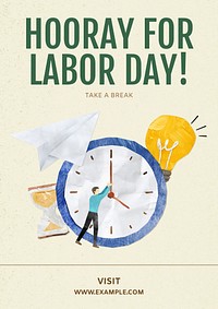 Labor day poster template