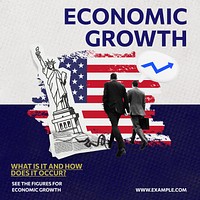 Economic growth Instagram post template