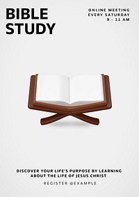 Bible study poster template and design