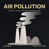 Air pollution Instagram post template