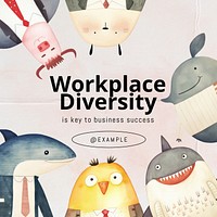 Workplace diversity Instagram post template