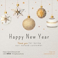 New year sale Instagram post template