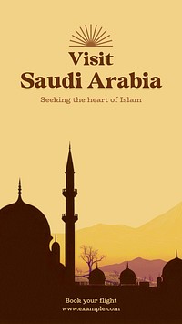 Saudi Arabia trip ad Facebook story template