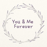 You & me forever Instagram post template