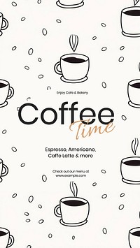 Coffee time Facebook story template