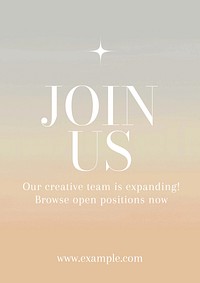 Hiring & recruitment poster template & design