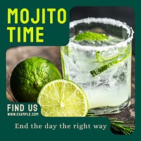 Mojito time Instagram post template design