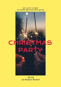 Christmas party poster template  