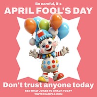 April fool's day Instagram post template