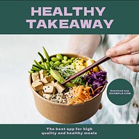 Healthy takeaway Instagram post template design