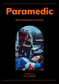Paramedic poster template
