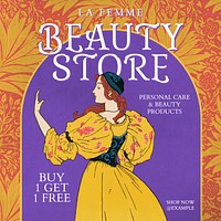 Beauty store Instagram post template design