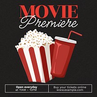 Movie premiere Instagram post template   design