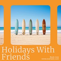 Holidays with friends Instagram post template