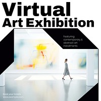 Virtual art exhibition Facebook post template