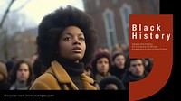 Black history blog banner template